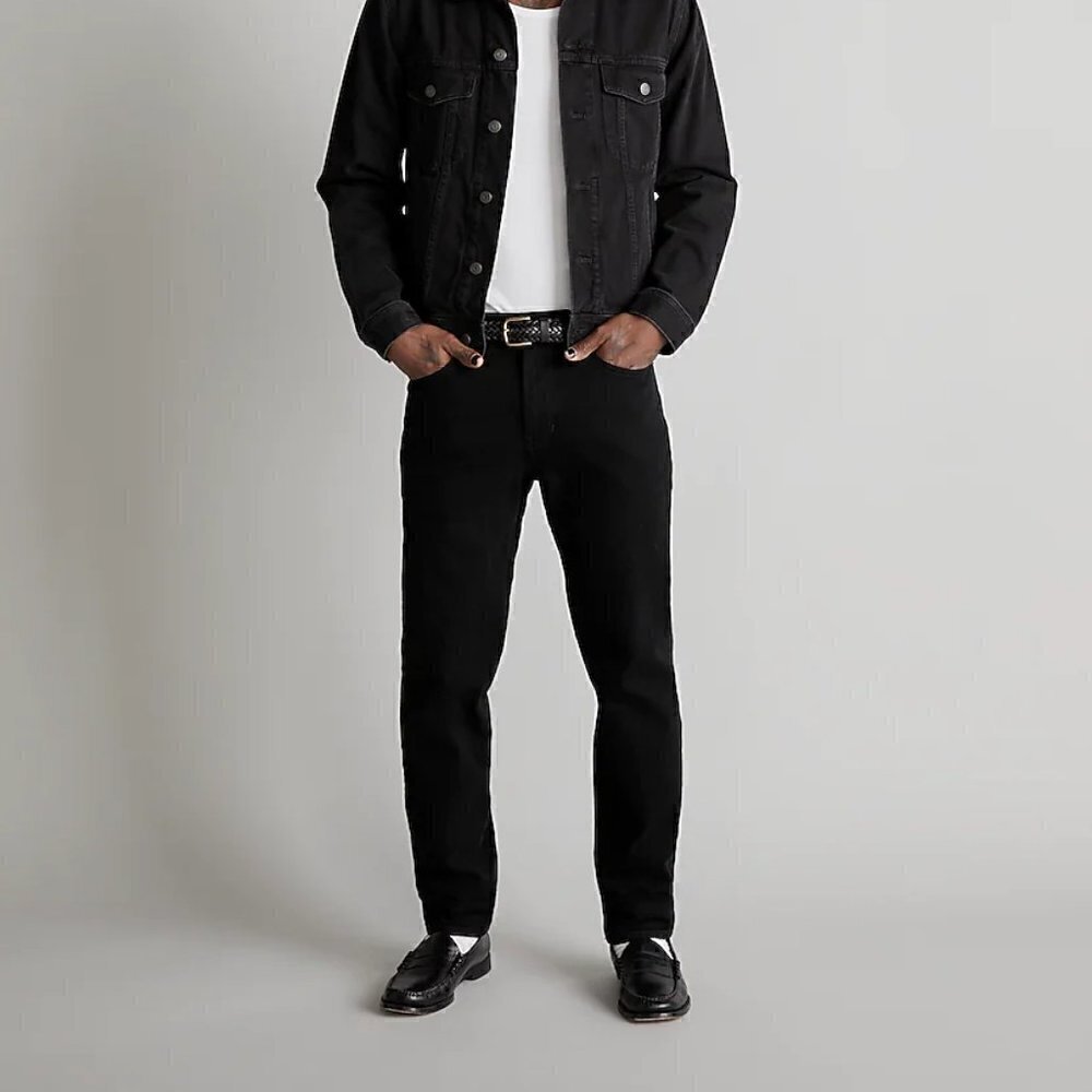 Madewell Men's Athletic Slim Jeans COOLMAX Denim Edition Black Size 40x30 NWT